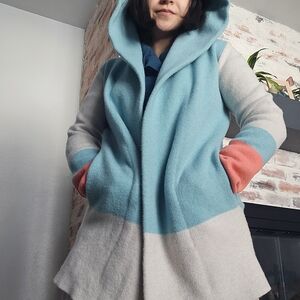 Anthro Lily Flower Wool Cardigan